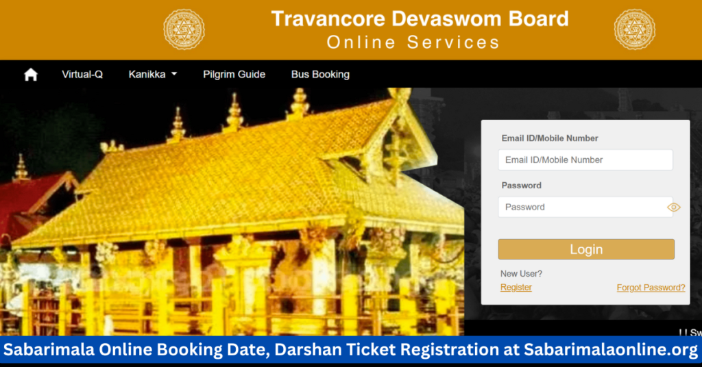 Sabarimala Online Booking Date, Darshan Ticket Registration at Sabarimalaonline.org